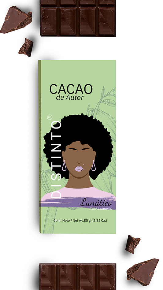 Barra de Cacao Lunático (Café, Naranja & Leche)