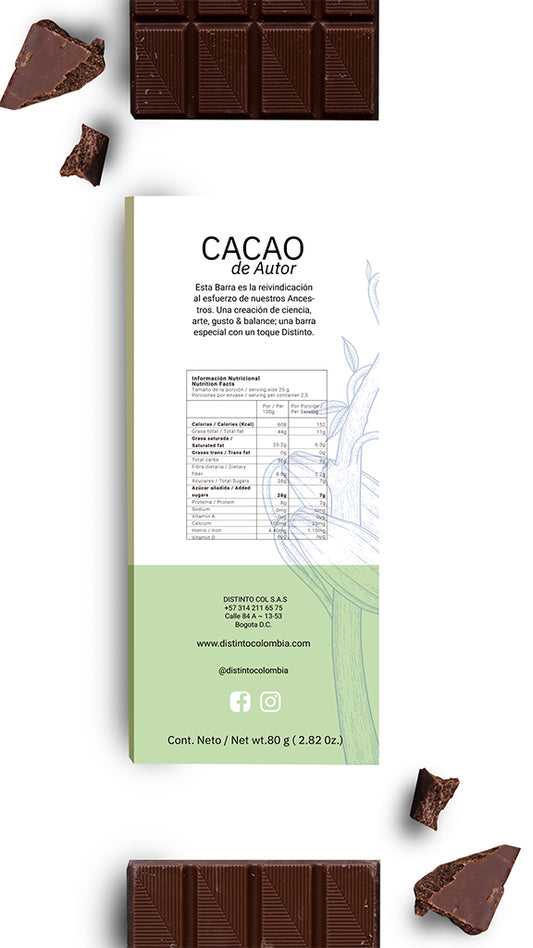 Barra de Cacao Lunático (Café, Naranja & Leche)