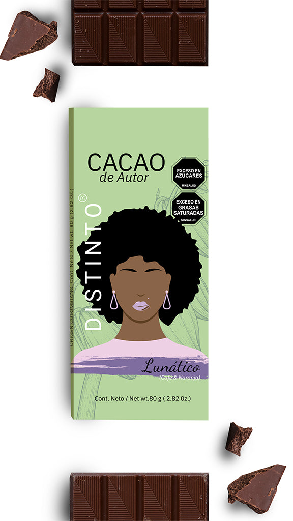 Barra de Cacao Lunático (Café, Naranja & Leche)
