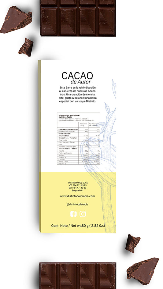 Barra de Cacao Selvático (Ají Ahumado & Mora)